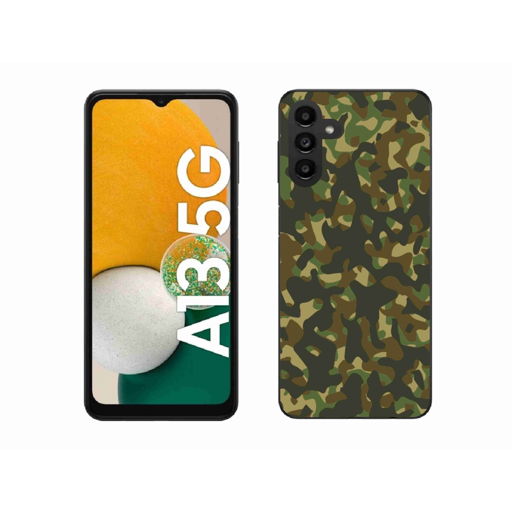 Gelový kryt mmCase na Samsung Galaxy A13 5G - maskáčový vzor 1
