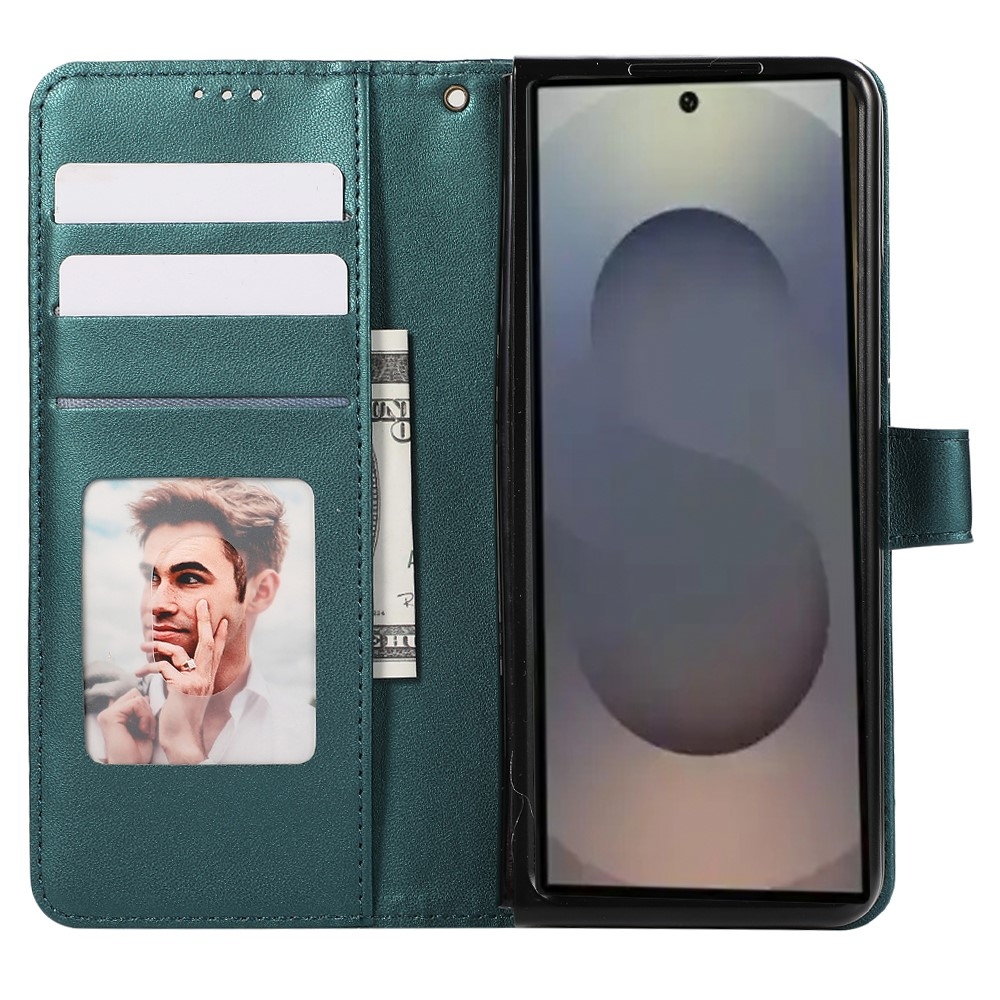 Gridy knížkové pouzdro na Samsung Galaxy Z Fold7 5G - zelené