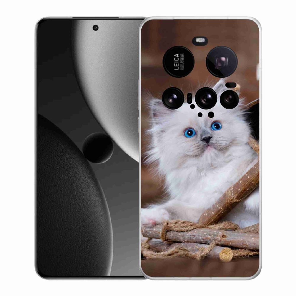 Gelový kryt mmCase na Xiaomi 15 Ultra - bílé kotě
