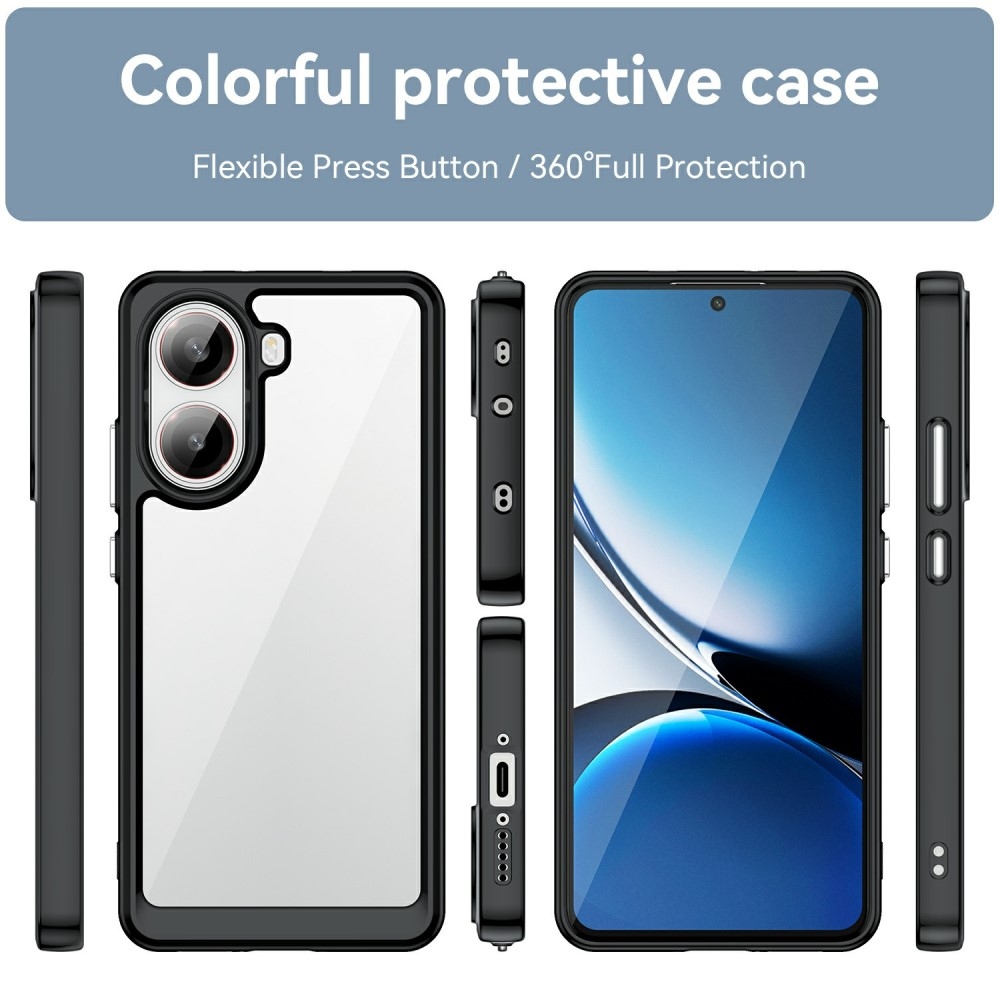 Gelový obal s pevnými zády na Xiaomi Poco X7 Pro 5G - černý
