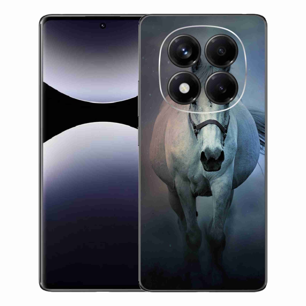 Gelový kryt mmCase na Xiaomi Redmi Note 14 Pro - běžící bílý kůň