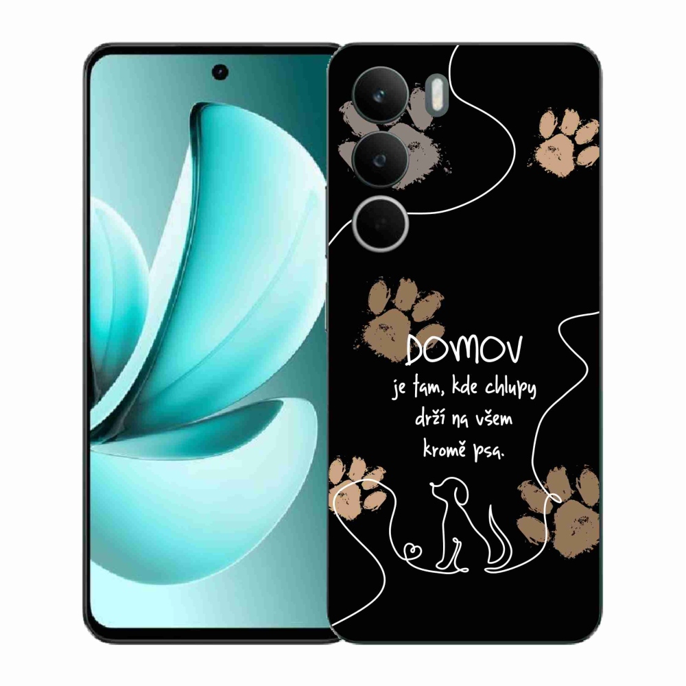 Gelový kryt mmCase na Realme C71 - psí motiv černé pozadí