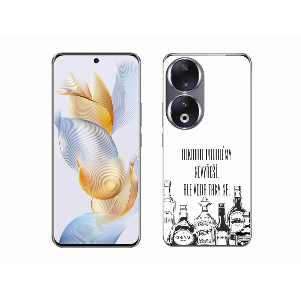 Gelový kryt mmCase na Honor 90 - vtipný text bílé pozadí