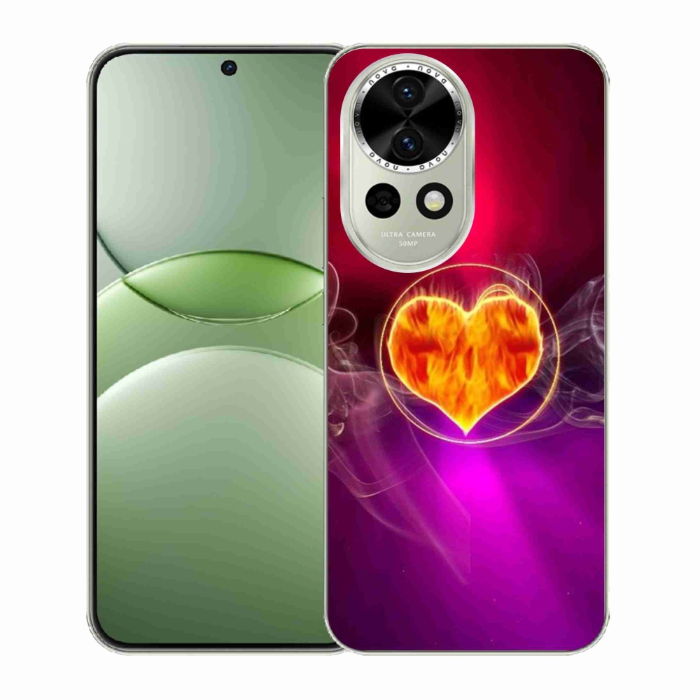 Gelový kryt mmCase na Huawei Nova 13 5G - ohnivé srdce