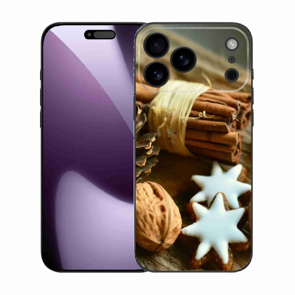 Gelový kryt mmCase na iPhone 17 Pro Max - skořice a perníčky