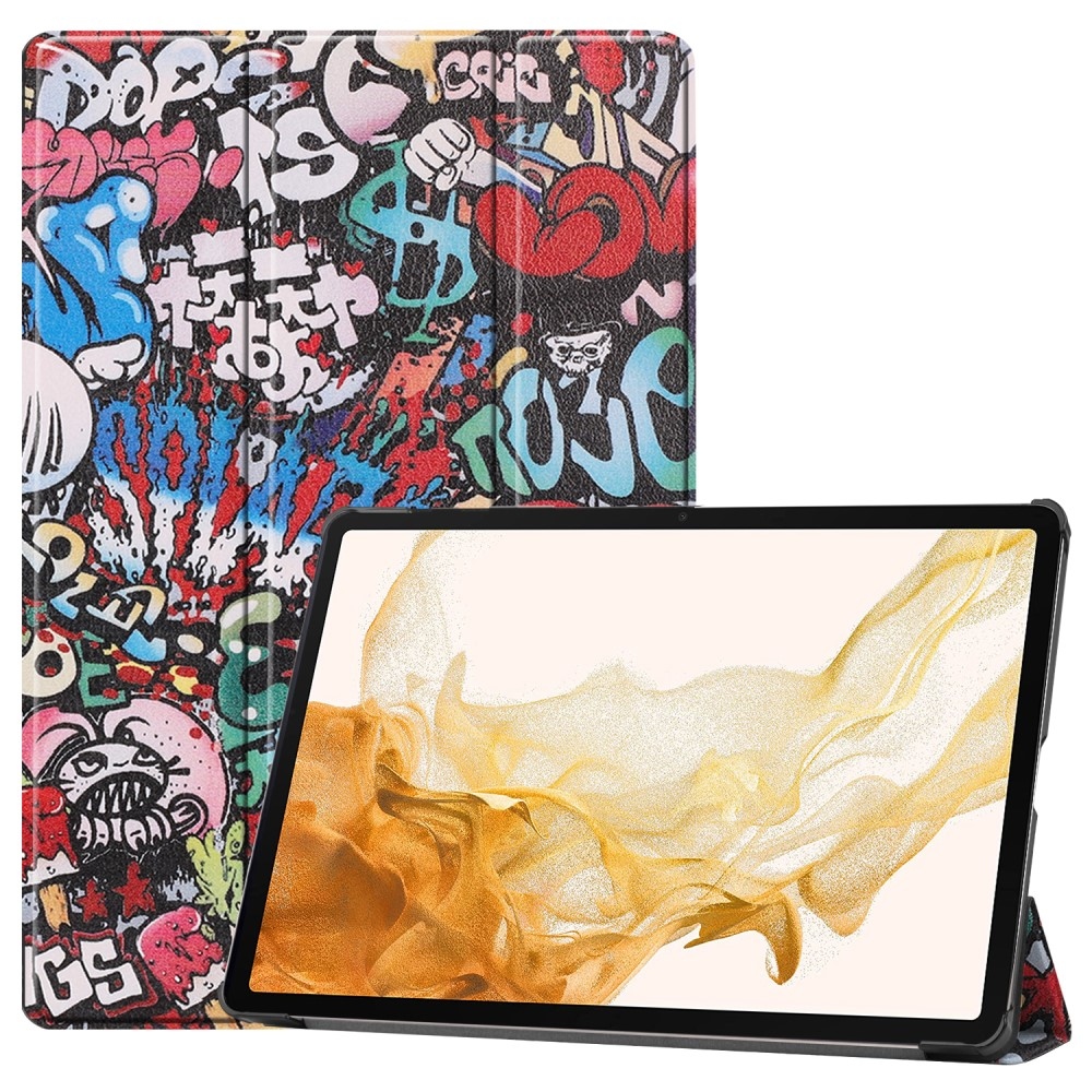 Print chytré zavírací pouzdro na Samsung Galaxy Tab S9+/Tab S10+ - graffiti
