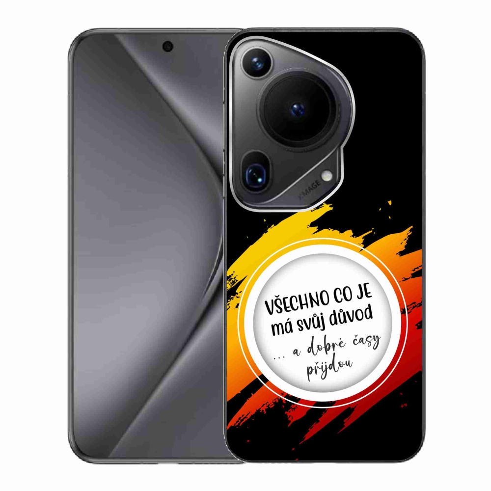 Gelový kryt mmCase na Huawei Pura 70 Ultra - citát 3 černé pozadí