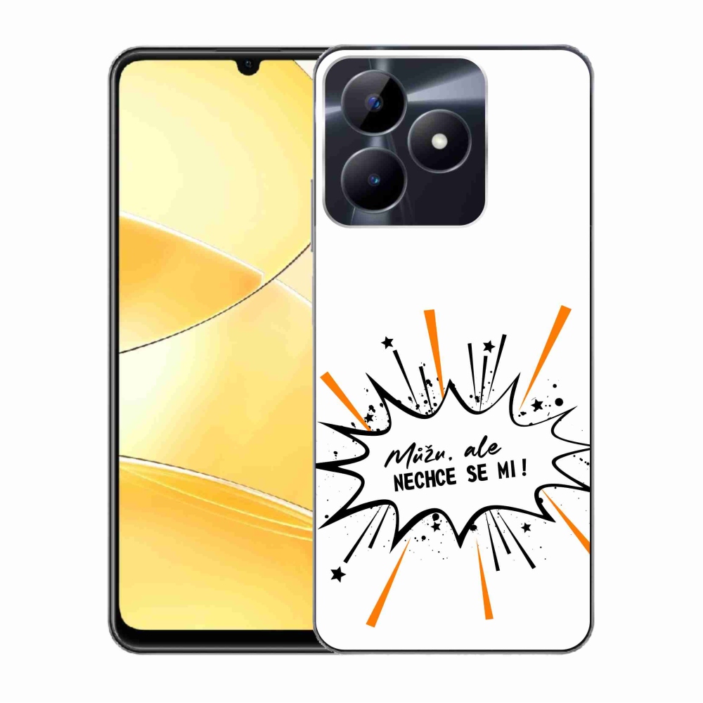 Gelový kryt mmCase na Realme C51/C53 - vtipný text 11 bílé pozadí