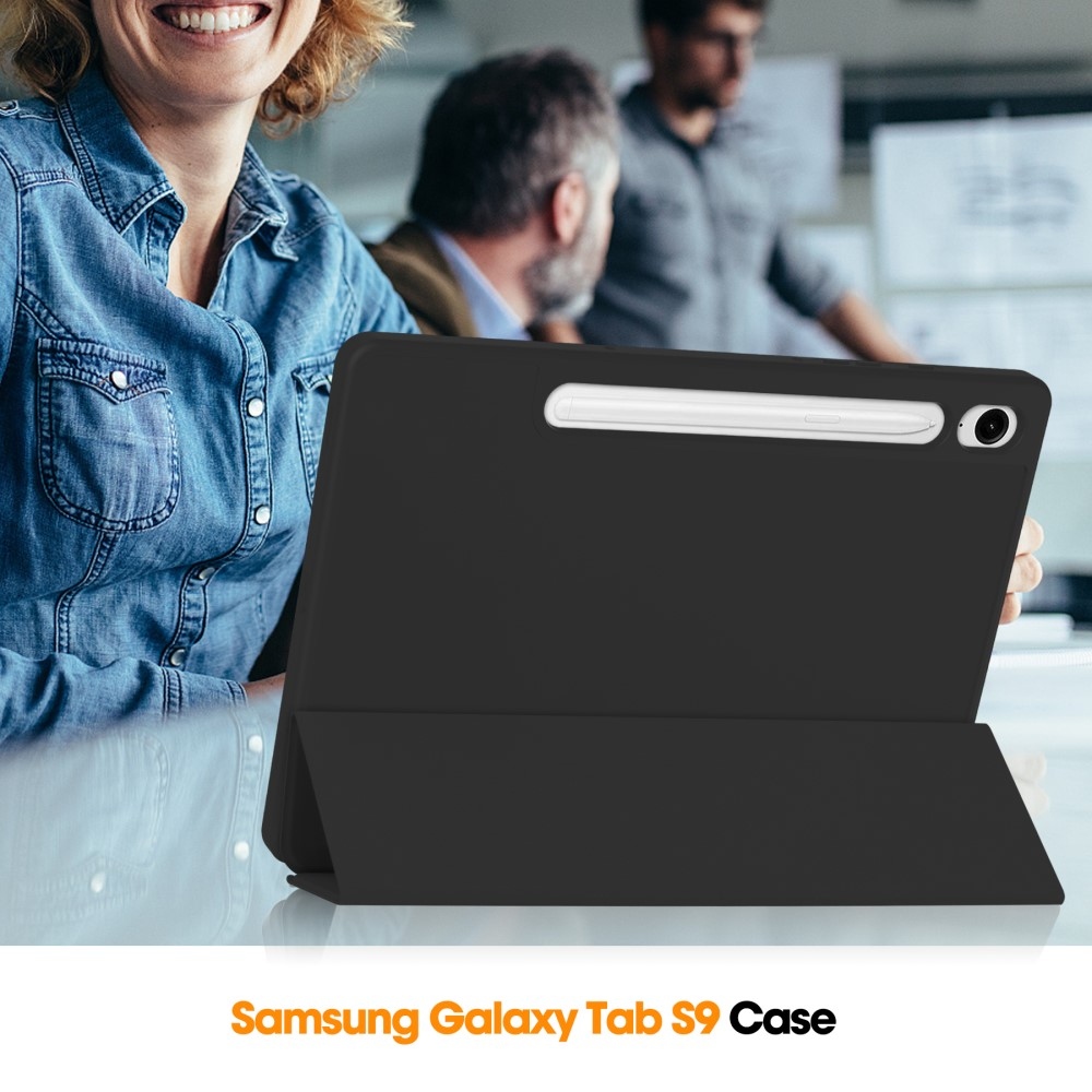 Case chytré zavírací pouzdro na Samsung Galaxy Tab S9 FE/Tab S10 FE - černé