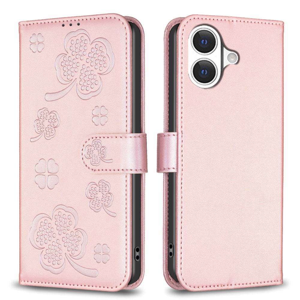 Clover knížkové pouzdro na iPhone 17 - růžové