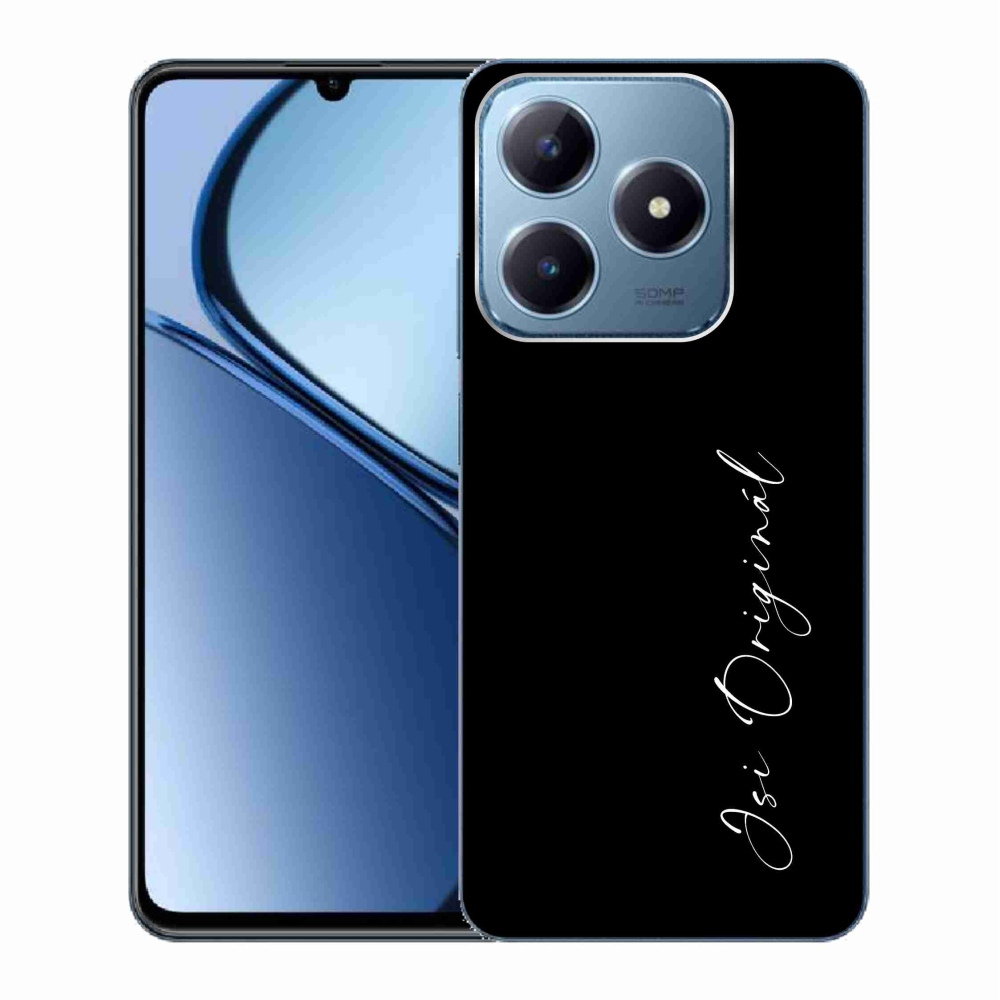 Gelový kryt mmCase na Realme C63 - jsi originál černé pozadí