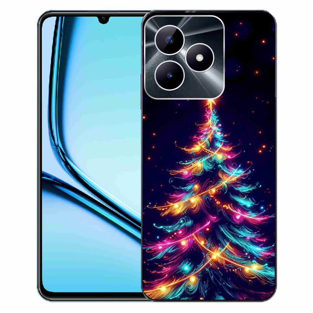 Gelový kryt mmCase na Realme Note 50 - neonový vánoční stromek