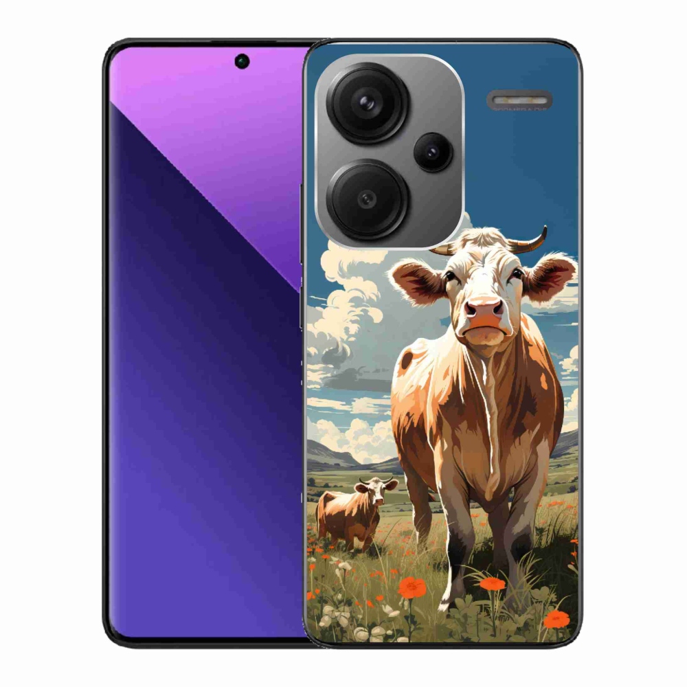 Gelový kryt mmCase na Xiaomi Redmi Note 13 Pro+ 5G - krávy na louce