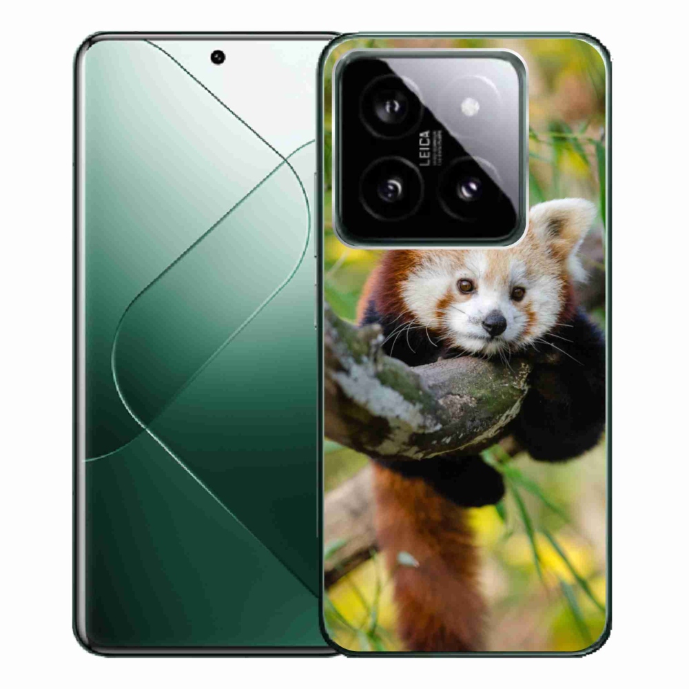 Gelový kryt mmCase na Xiaomi 14 Pro - panda červená