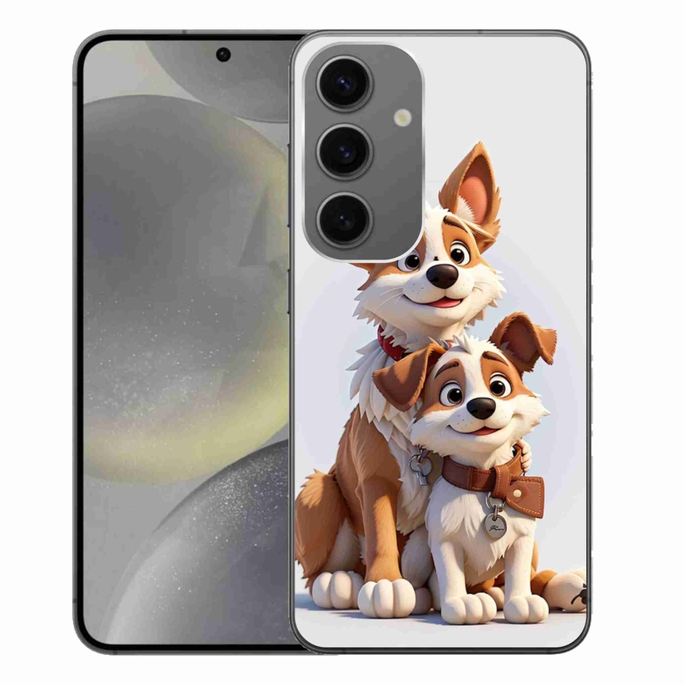 Gelový kryt mmCase na Samsung Galaxy S24+ - kreslení psi