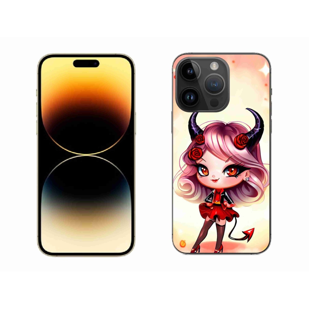 Gelový kryt mmCase na iPhone 14 Pro Max - kreslená čertice