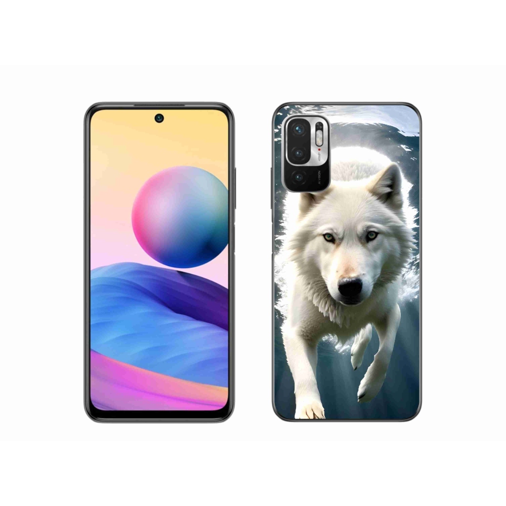 Gelový kryt mmCase na Xiaomi Poco M3 Pro/5G - bílý vlk