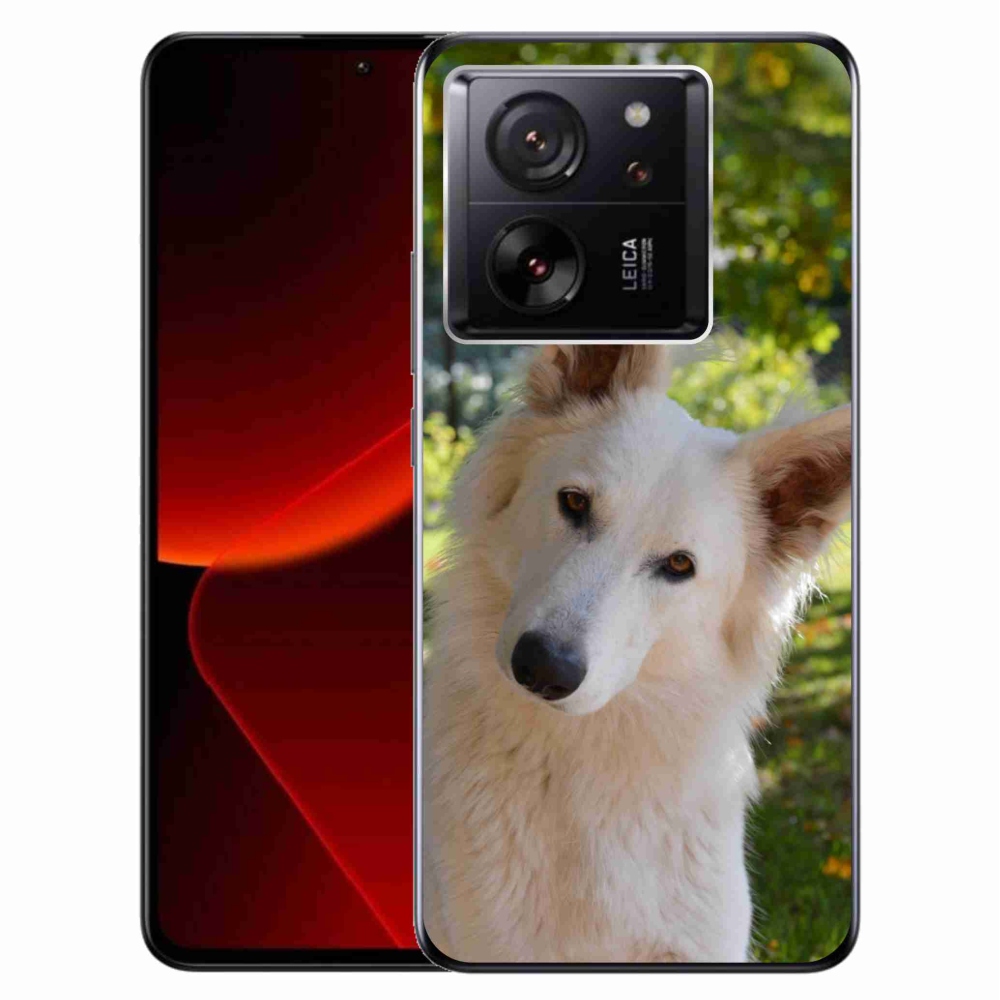 Gelový kryt mmCase na Xiaomi 13T/13T Pro - bílý švýcarský ovčák 1