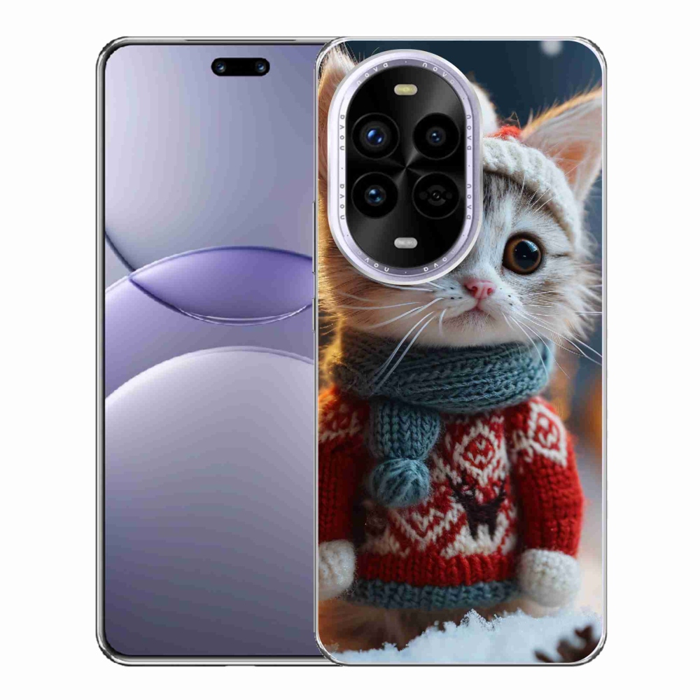 Gelový kryt mmCase na Huawei Nova 13 Pro 5G - kotě ve svetru