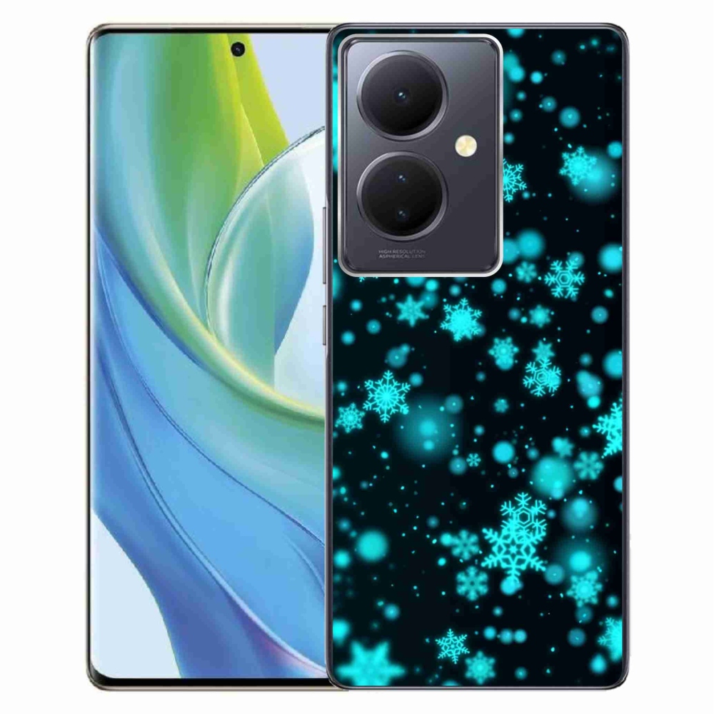 Gelový kryt mmCase na Vivo V29 Lite 5G - sněhové vločky 1
