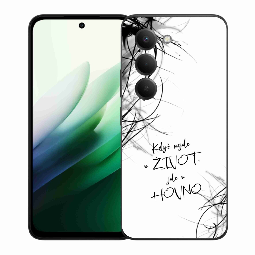 Gelový kryt mmCase na Xiaomi Redmi 15 5G (169mm) - vtipný text 16 bílé pozadí