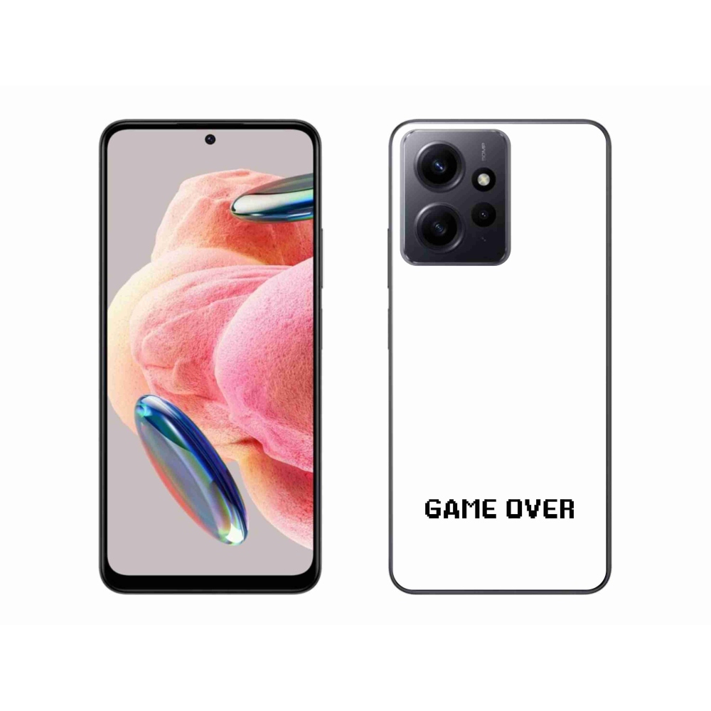 Gelový kryt mmCase na Xiaomi Redmi Note 12 4G - game over bílé pozadí