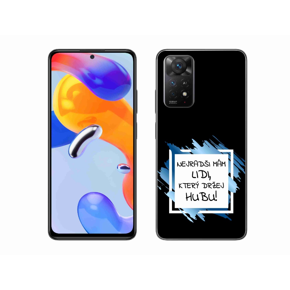 Gelový kryt mmCase na Xiaomi Redmi Note 11 Pro 4G/5G - vtipný text 7 bíločerné pozadí