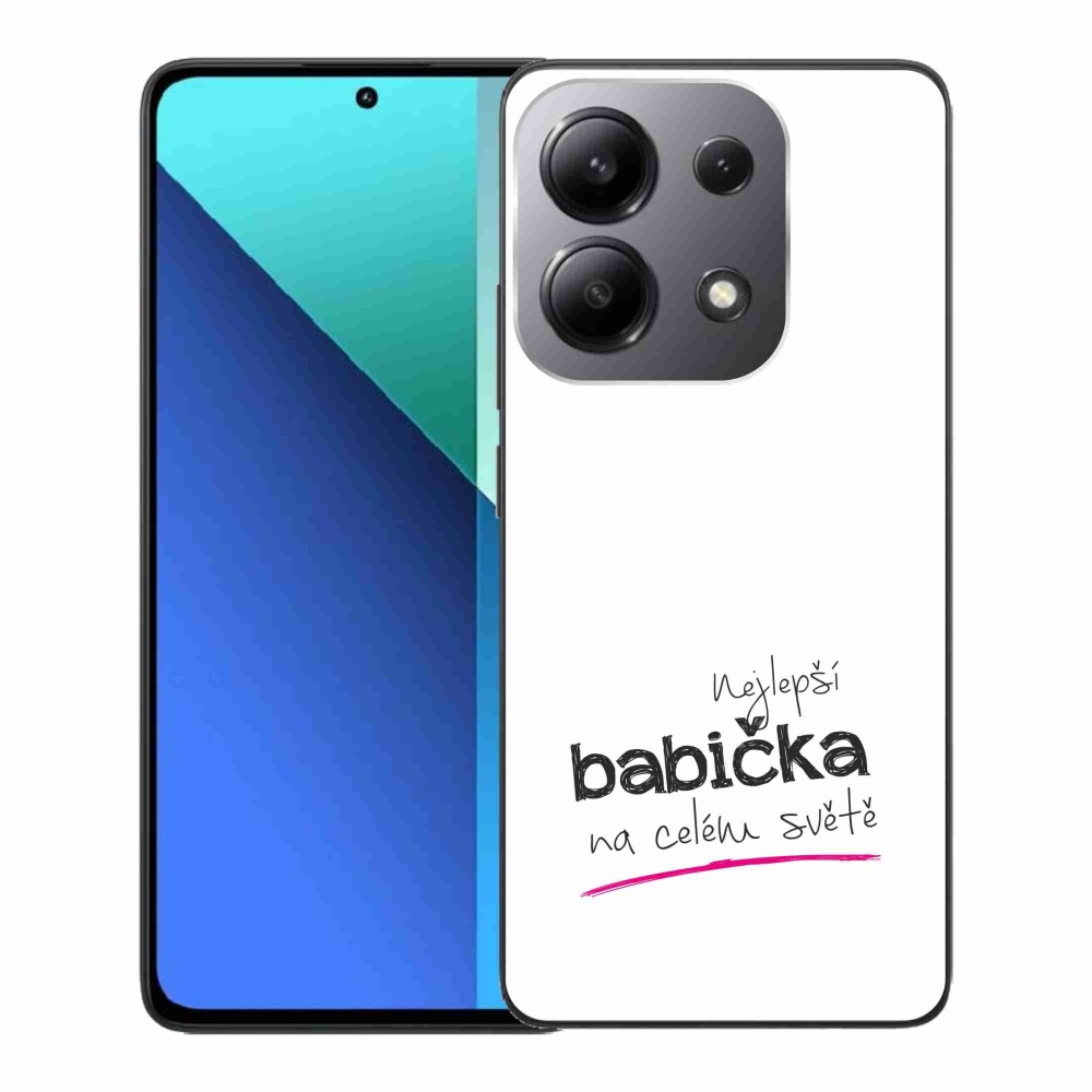 Gelový kryt mmCase na Xiaomi Redmi Note 13 - nejlepší babička 4 bílé pozadí