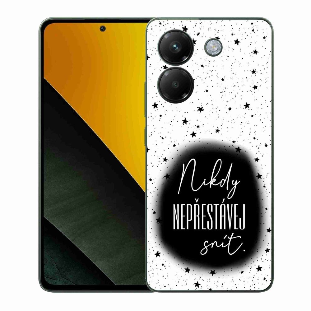 Gelový kryt mmCase na Xiaomi Poco M7 Pro 5G - citát 1 černobílé pozadí