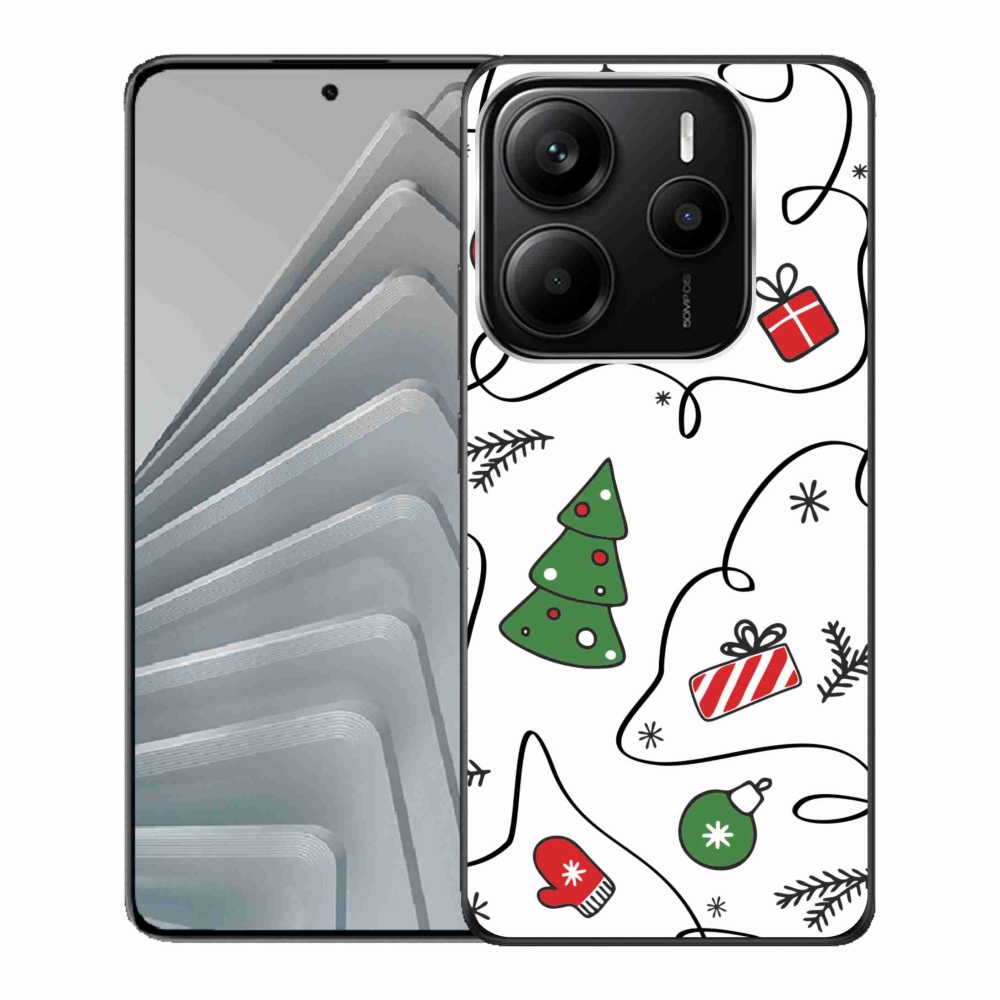 Gelový kryt mmCase na Xiaomi Redmi Note 14 5G - vánoční motivy