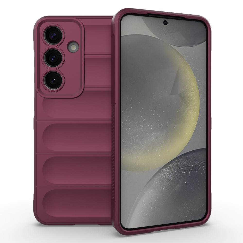 Rugg odolný gelový obal na Samsung Galaxy S25+ - vínový