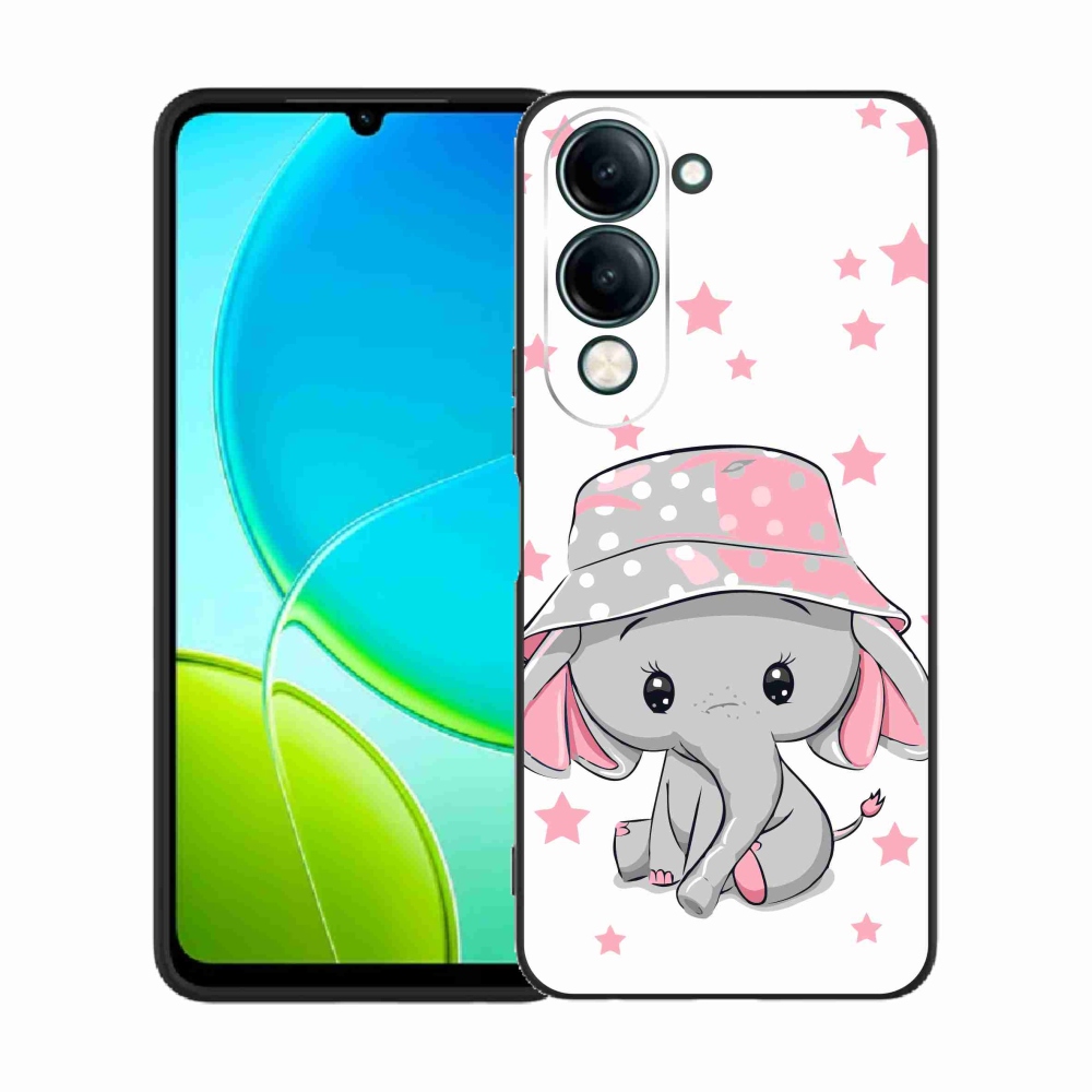 Gelový kryt mmCase na Vivo Y29s 5G - růžový slon