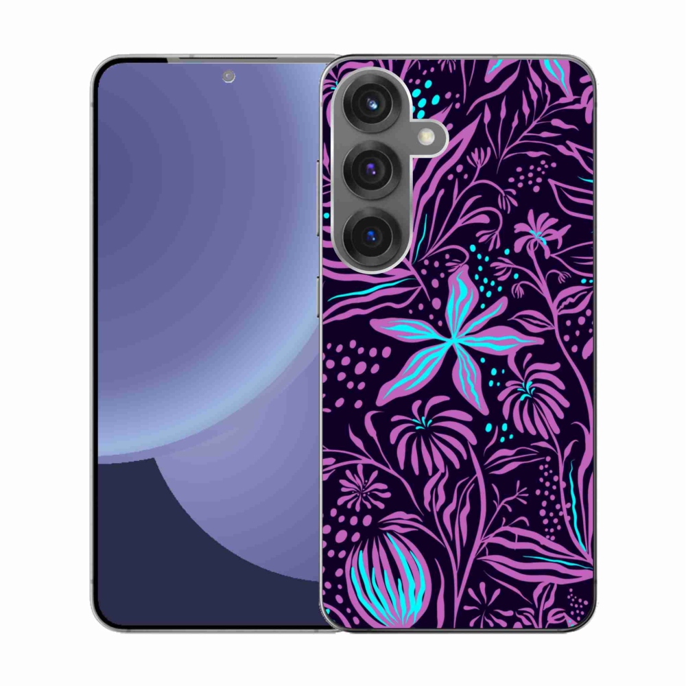 Gelový kryt mmCase na Samsung Galaxy S25 - květiny 2