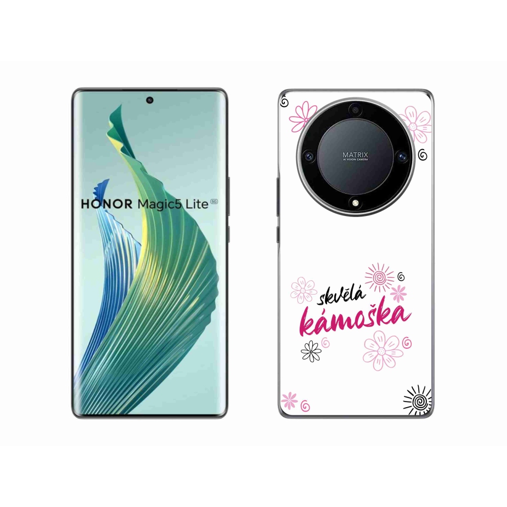 Gelový kryt mmCase na Honor Magic 5 Lite 5G - skvělá kámoška bílé pozadí