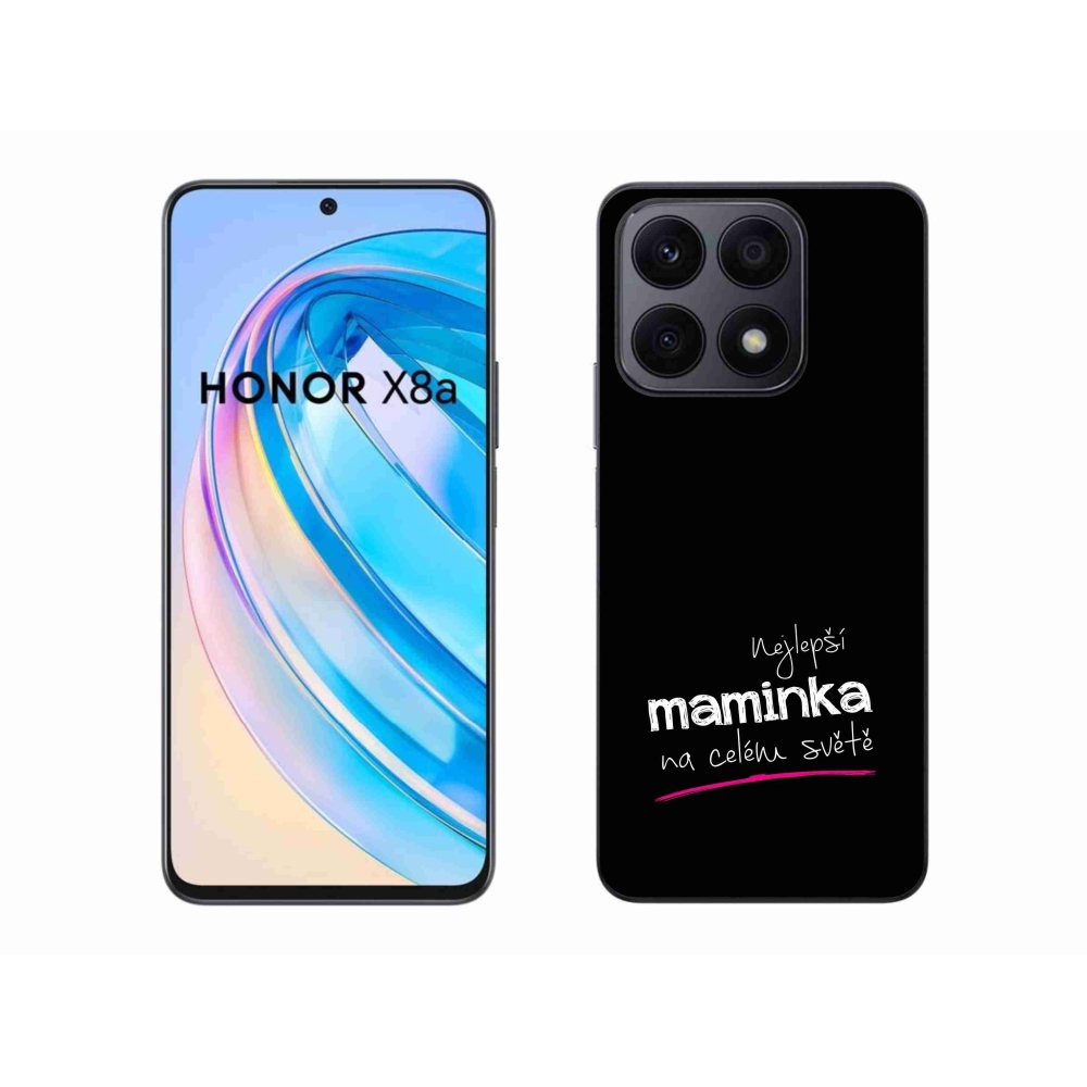 Gelový kryt mmCase na Honor X8a - nejlepší maminka 4 černé pozadí