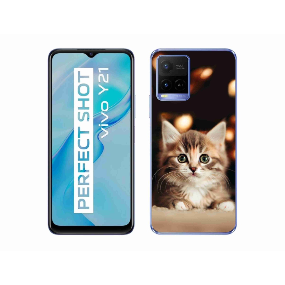 Gelový kryt mmCase na Vivo Y21/Y21s/Y33s - roztomilé kotě 2