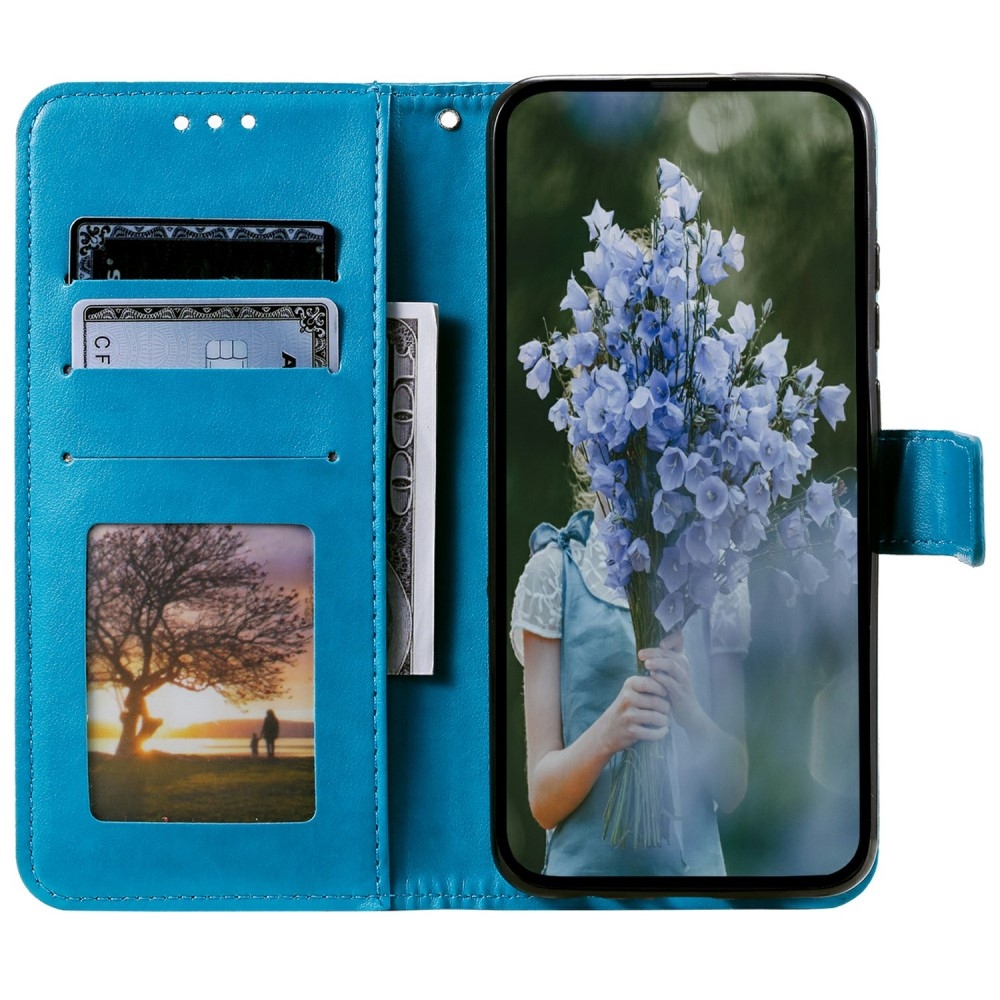 Mandala knížkové pouzdro na Xiaomi Redmi Note 14 5G - modré