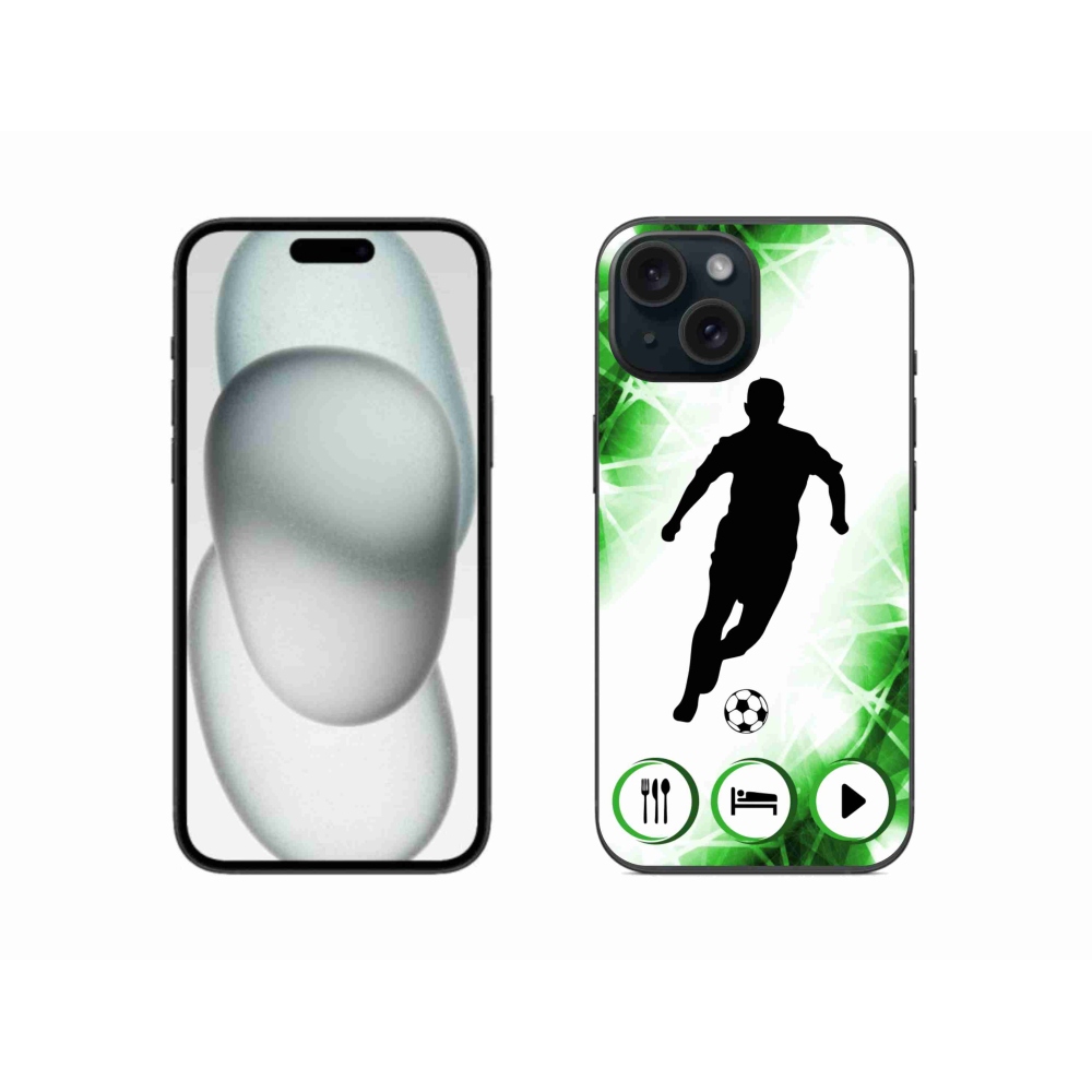 Gelový kryt mmCase na iPhone 15 - fotbalista