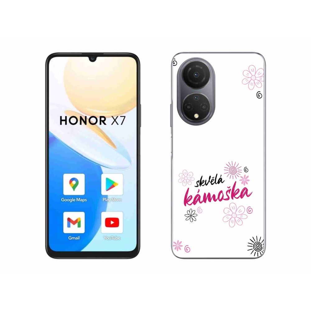 Gelový kryt mmCase na Honor X7 - skvělá kámoška bílé pozadí