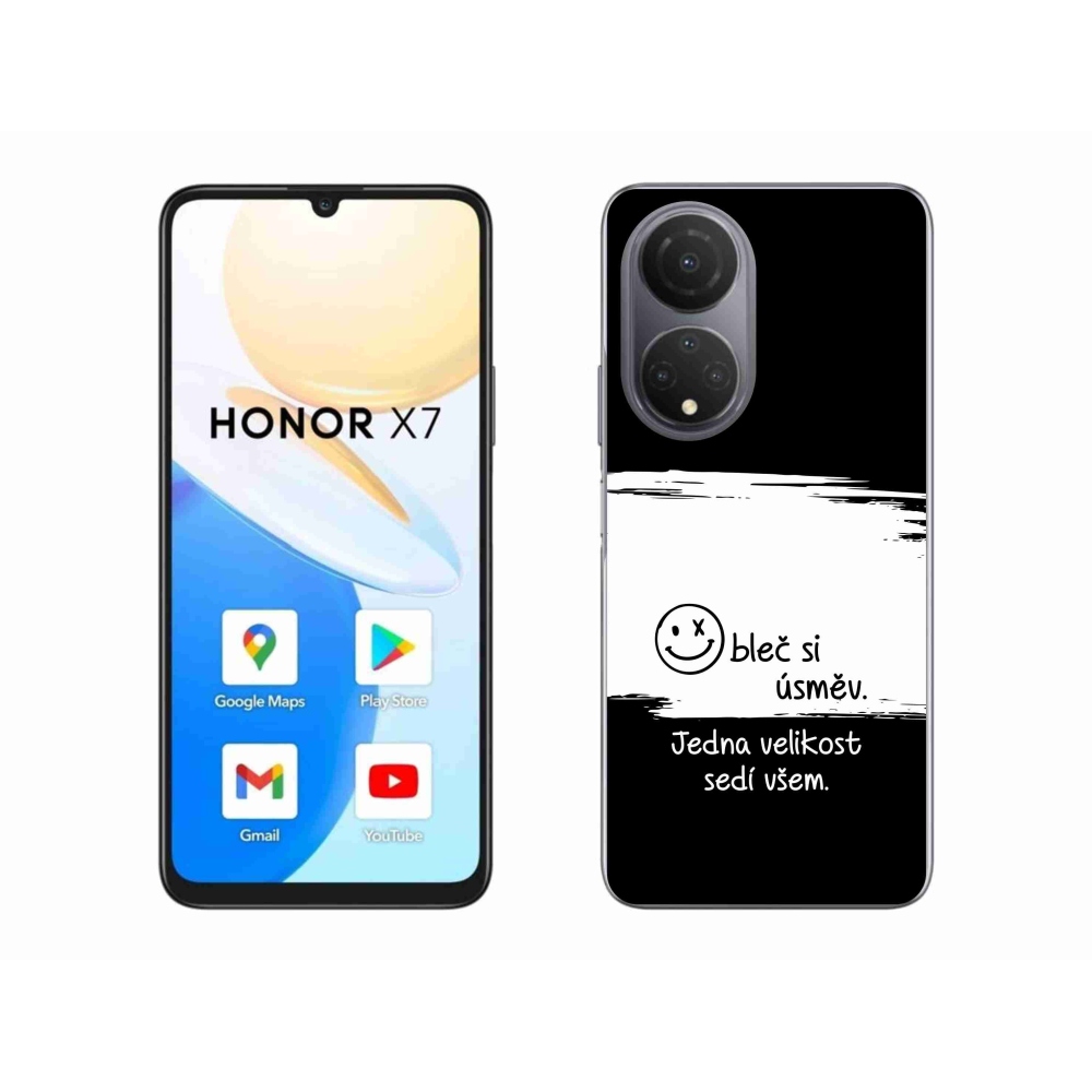 Gelový kryt mmCase na Honor X7 - vtipný text 8 bíločerné pozadí
