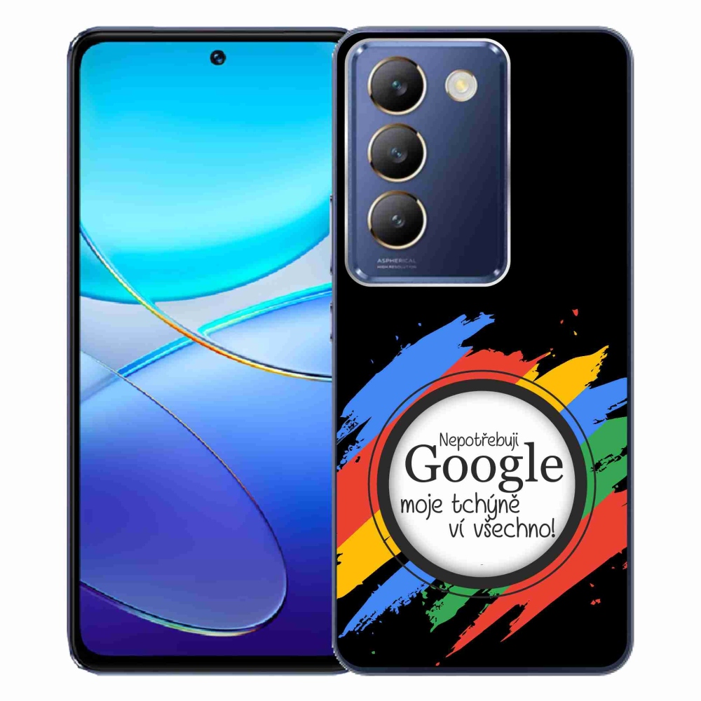 Gelový kryt mmCase na Vivo V40 SE 4G/5G - tchýně ví všechno černé pozadí