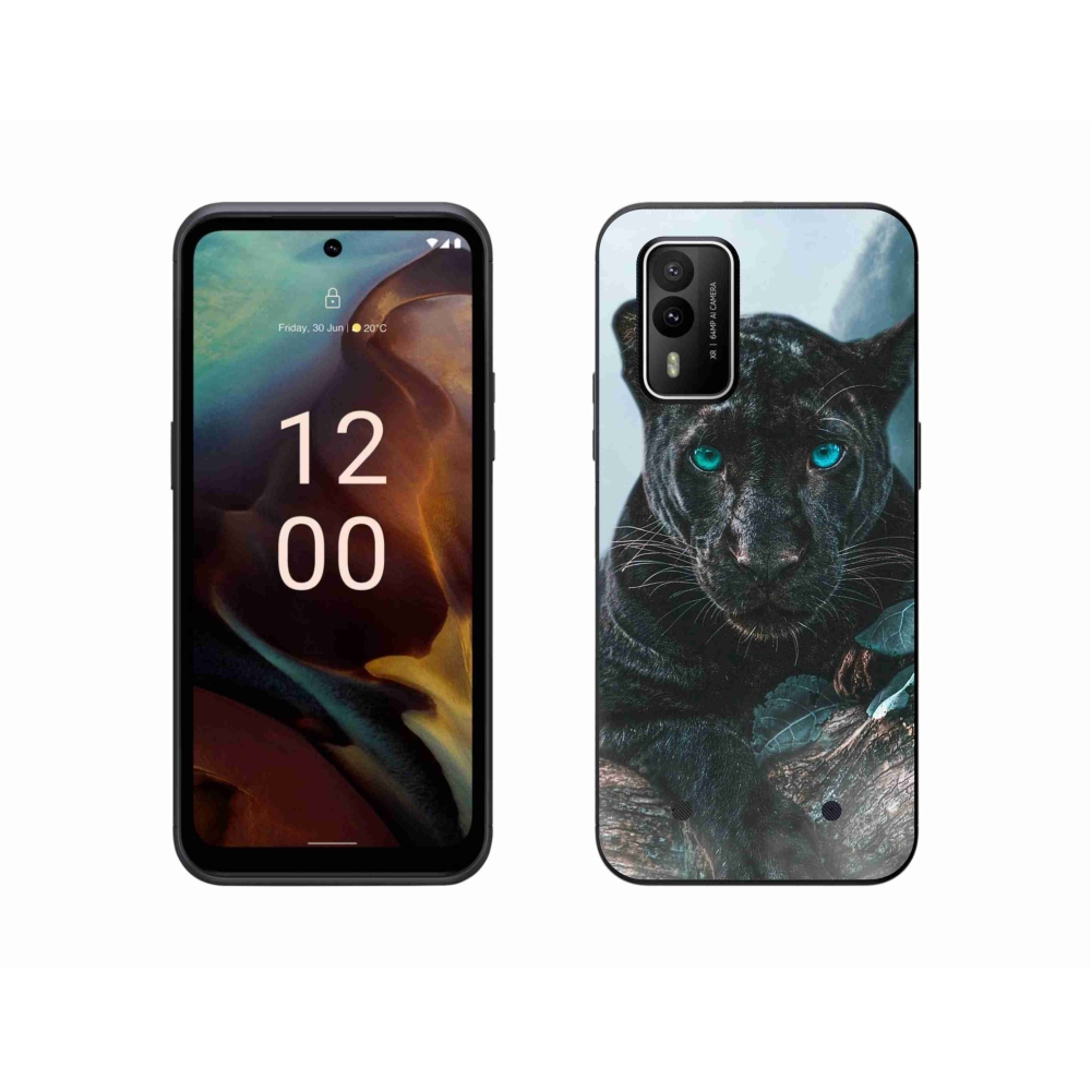 Gelový kryt mmCase na Nokia XR21 - černý panter