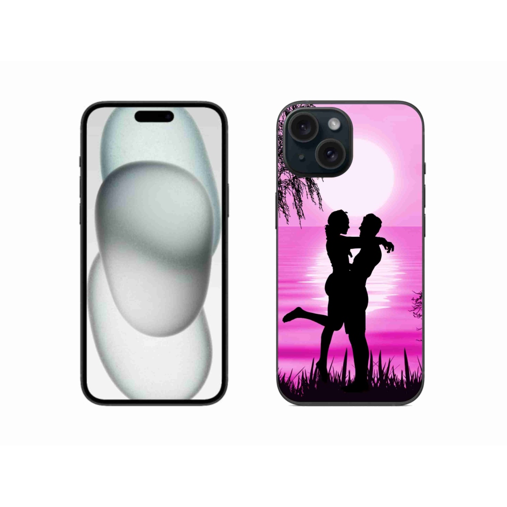 Gelový obal mmCase na iPhone 15 - západ slunce