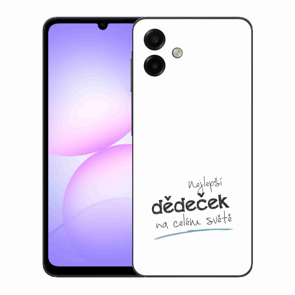 Gelový kryt mmCase na Samsung Galaxy A07 4G - nejlepší dědeček 3 bílé pozadí