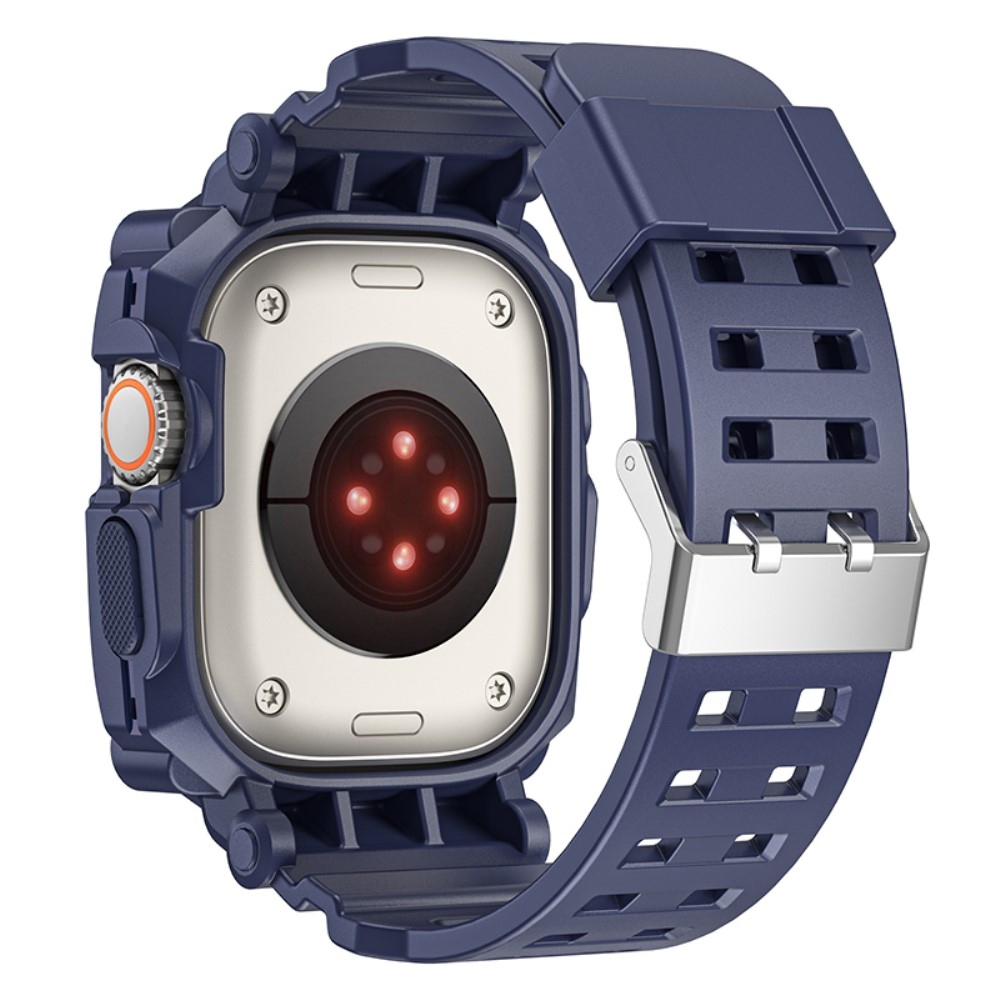 Integral ochranné silikonové pouzdro s řemínkem na Apple Watch Ultra 49mm - modré
