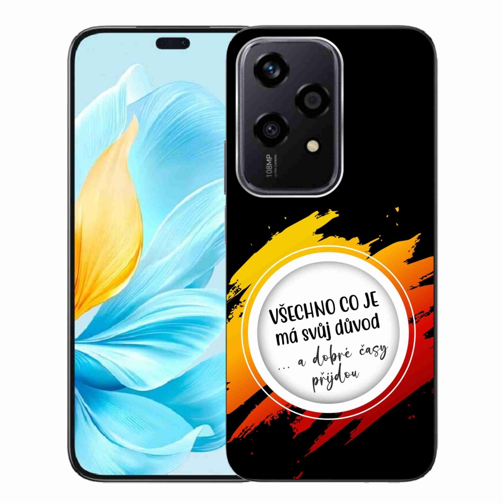 Gelový kryt mmCase na Honor 200 Lite 5G - citát 3 černé pozadí