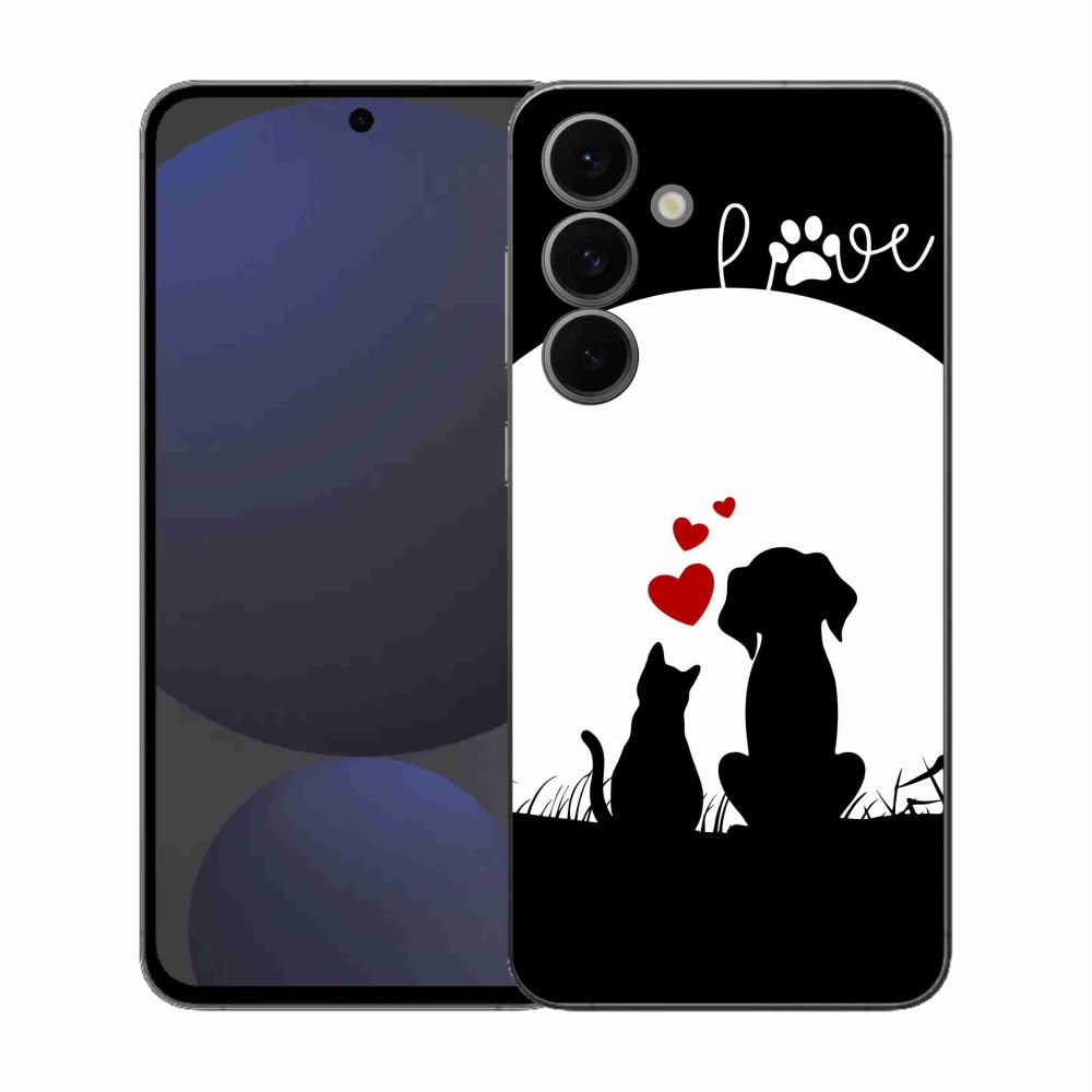 Gelový kryt mmCase na Samsung Galaxy S25 FE - zvířecí láska