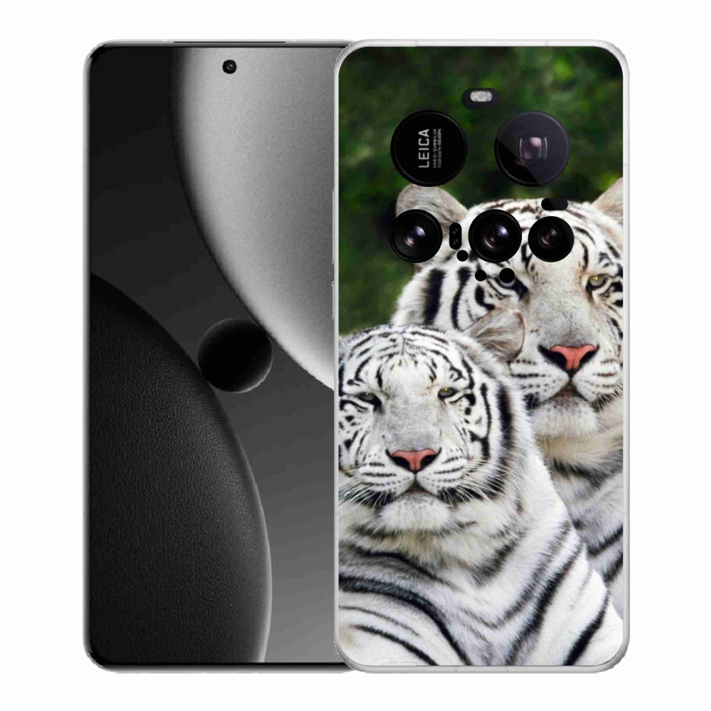 Gelový kryt mmCase na Xiaomi 15 Ultra - bílí tygři