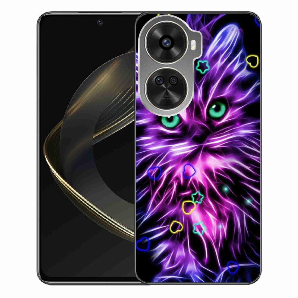 Gelový kryt mmCase na Huawei Nova 12 SE - abstraktní kočka