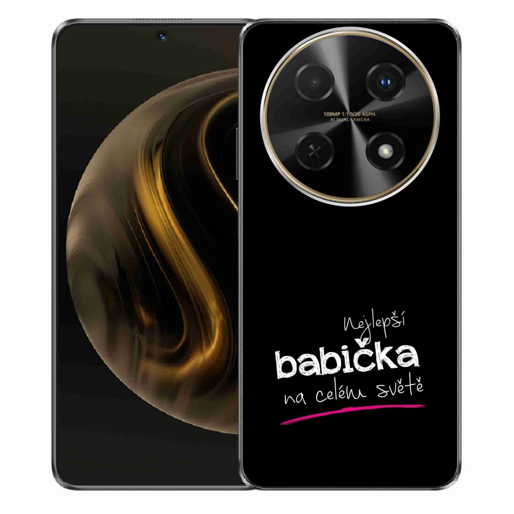 Gelový kryt mmCase na Huawei Nova 12i - nejlepší babička 4 černé pozadí